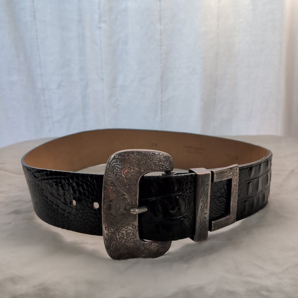 streets ahead leather western thick waist belt, XS-M